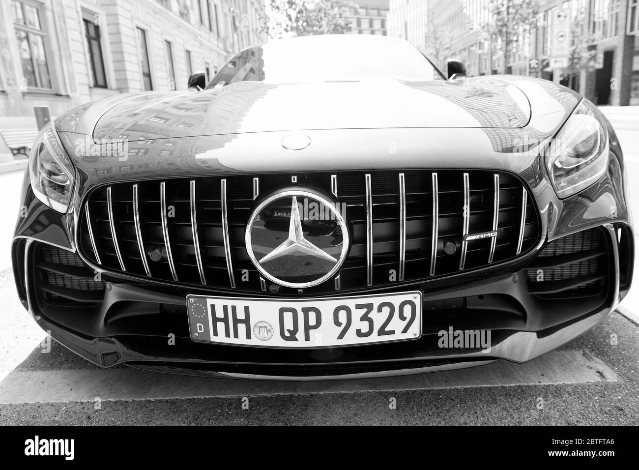 Hamburg, GermanyJuly 27, 2019 Supercar Mercedes Benz AMG c63 v8