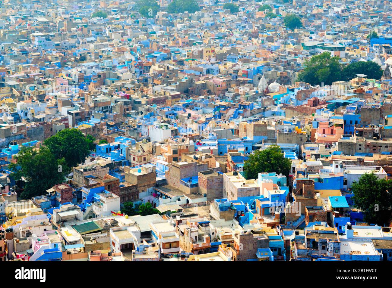 Aerial view of Jodhpur Blue City. Jodphur, Rajasthan, India Stock Photo