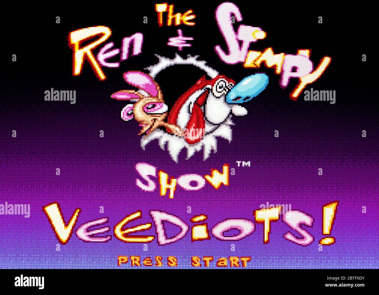 Ren & Stimpy Show Veediots - SNES Super Nintendo  - Editorial use only Stock Photo