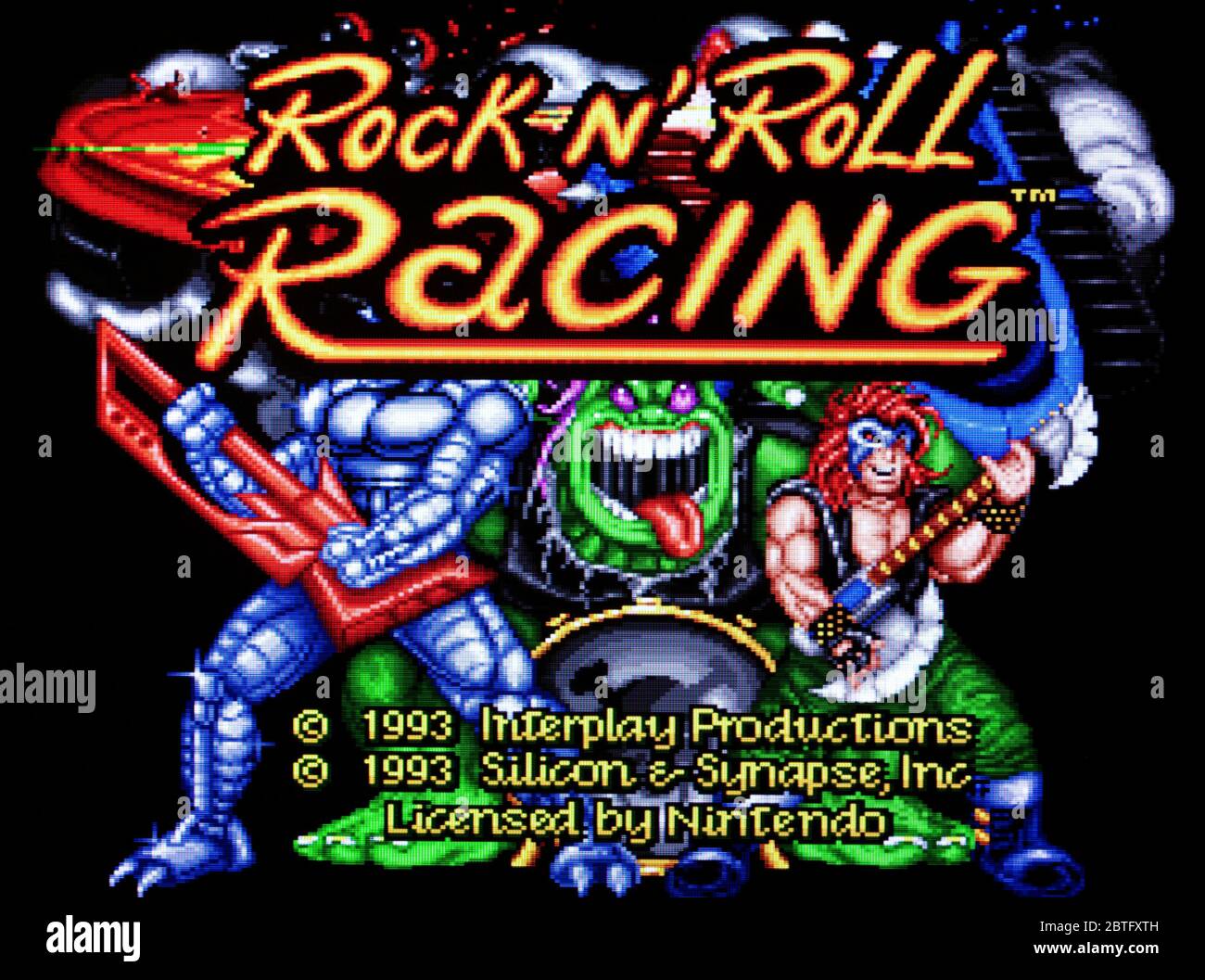 Rock N' Roll Racing - SNES Super Nintendo - Editorial use only Stock Photo  - Alamy