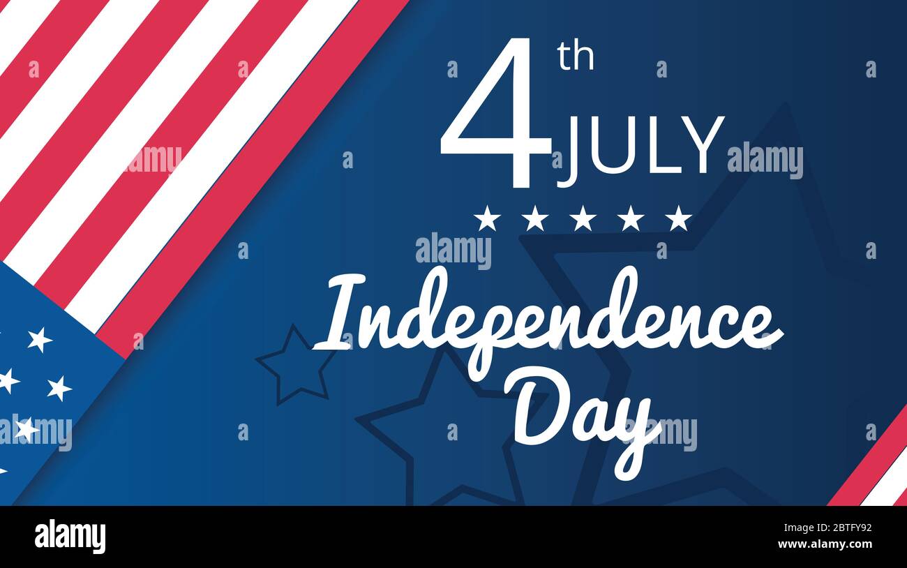 July 4th - Independence Day. Independence Day Greetings Stock Vector ...