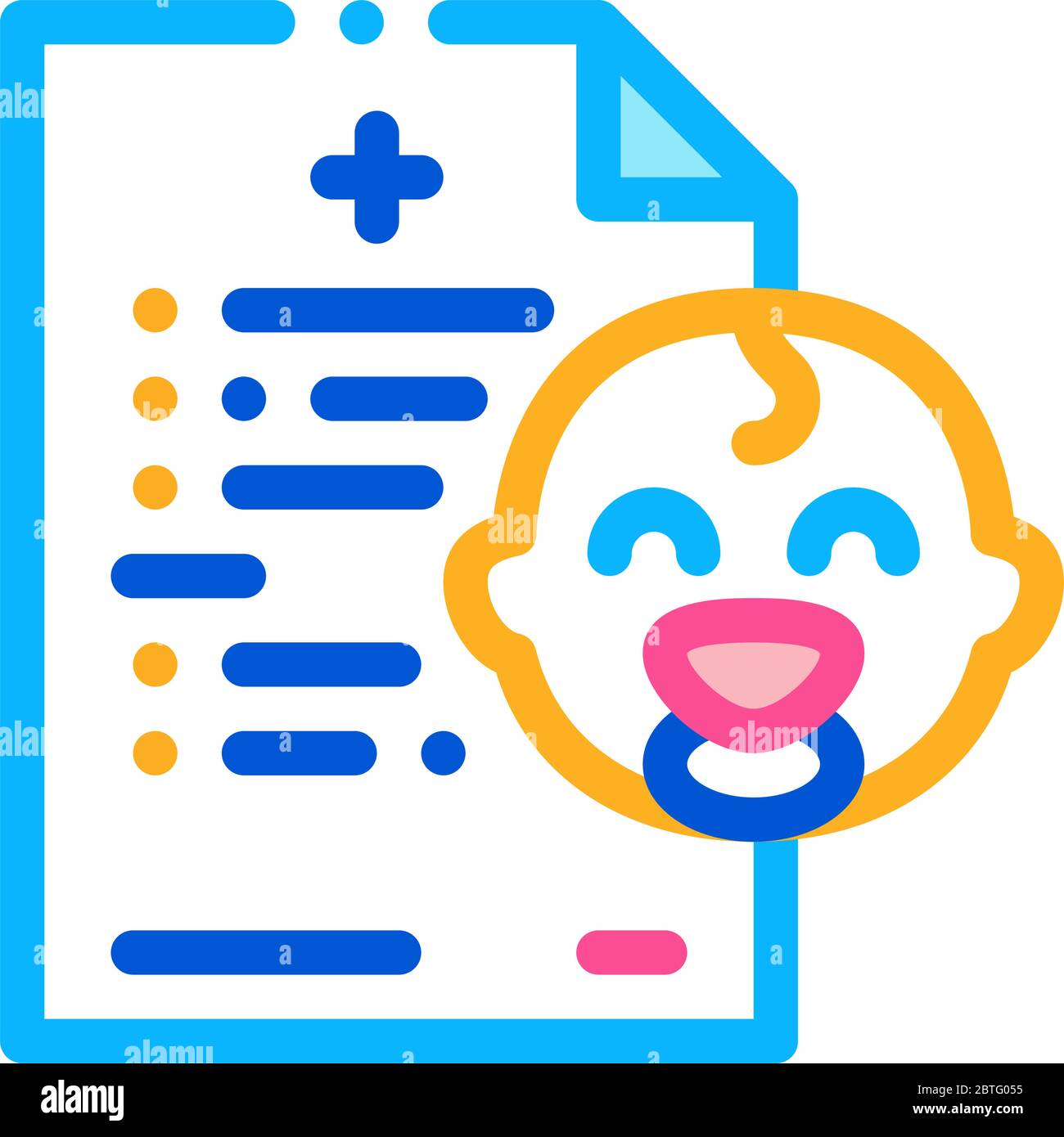 baby medical document icon vector outline illustration Stock Vector ...