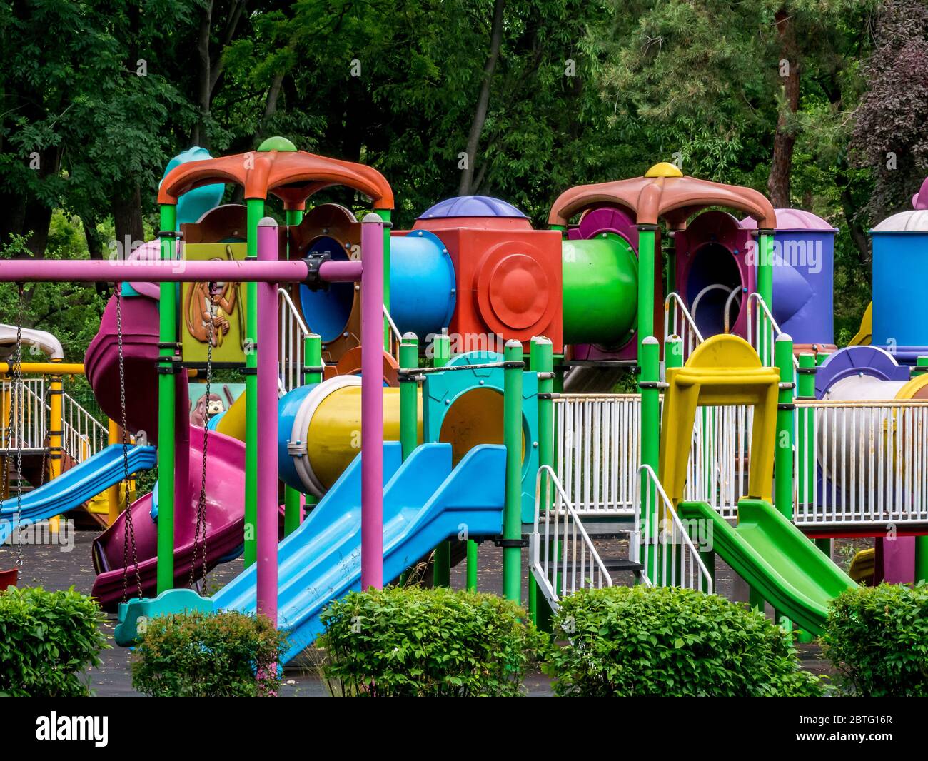 play swings and slides