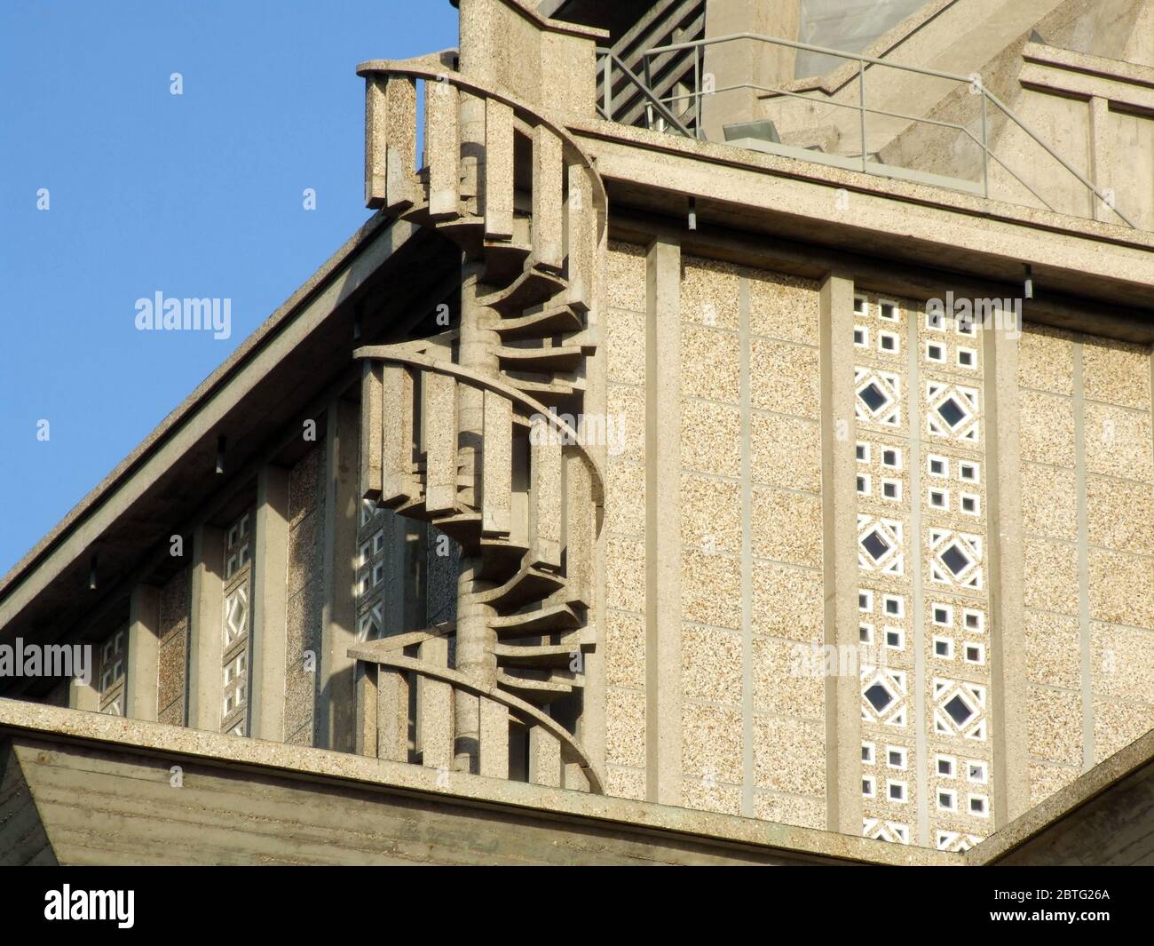 Detail, St. Josephs Church, arch. PERRET, Le Havre, France Stock Photo