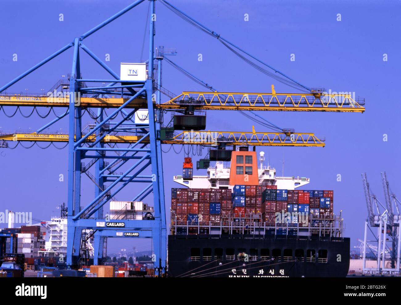Container Port Le Havre France Stock Photo Alamy