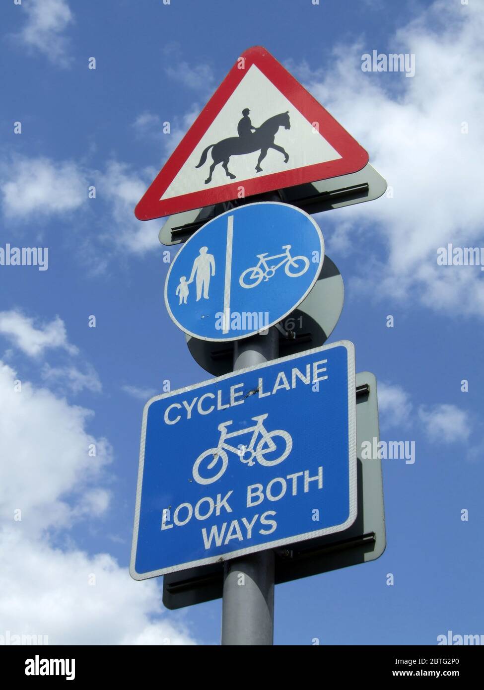 Priority for Horses, Sign, Epping Forest, London, England Stock Photo