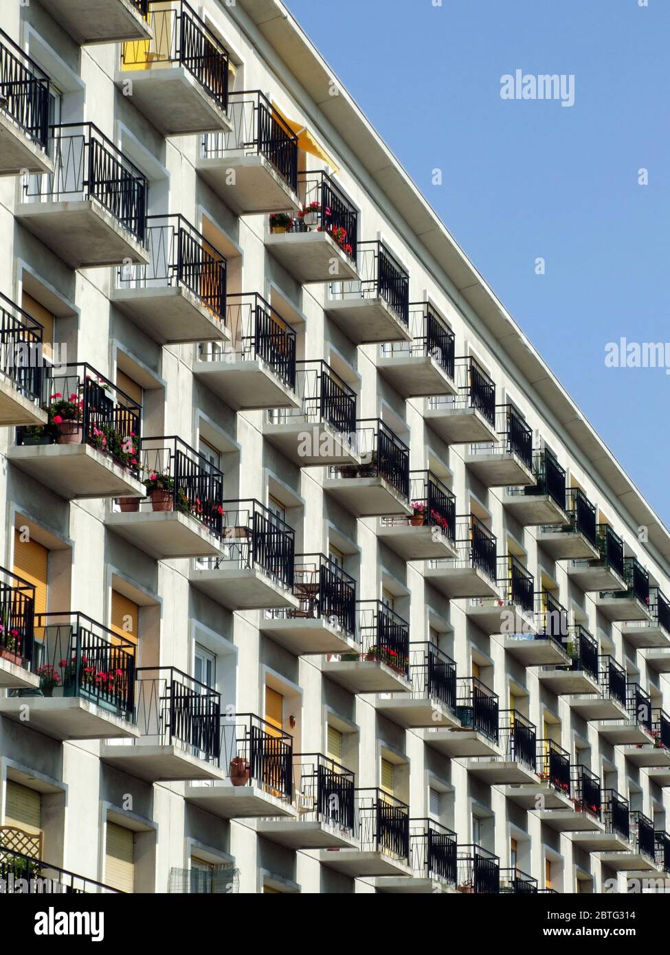 Council Flats,  HLM, Le Havre, Normandy, France Stock Photo