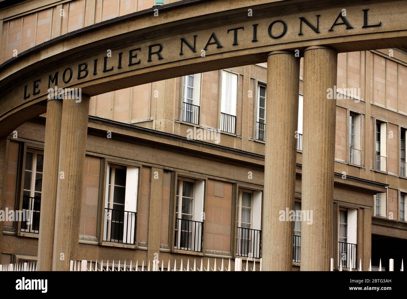 Le Mobilier National, Paris, France, arch. A. PERRET Stock Photo
