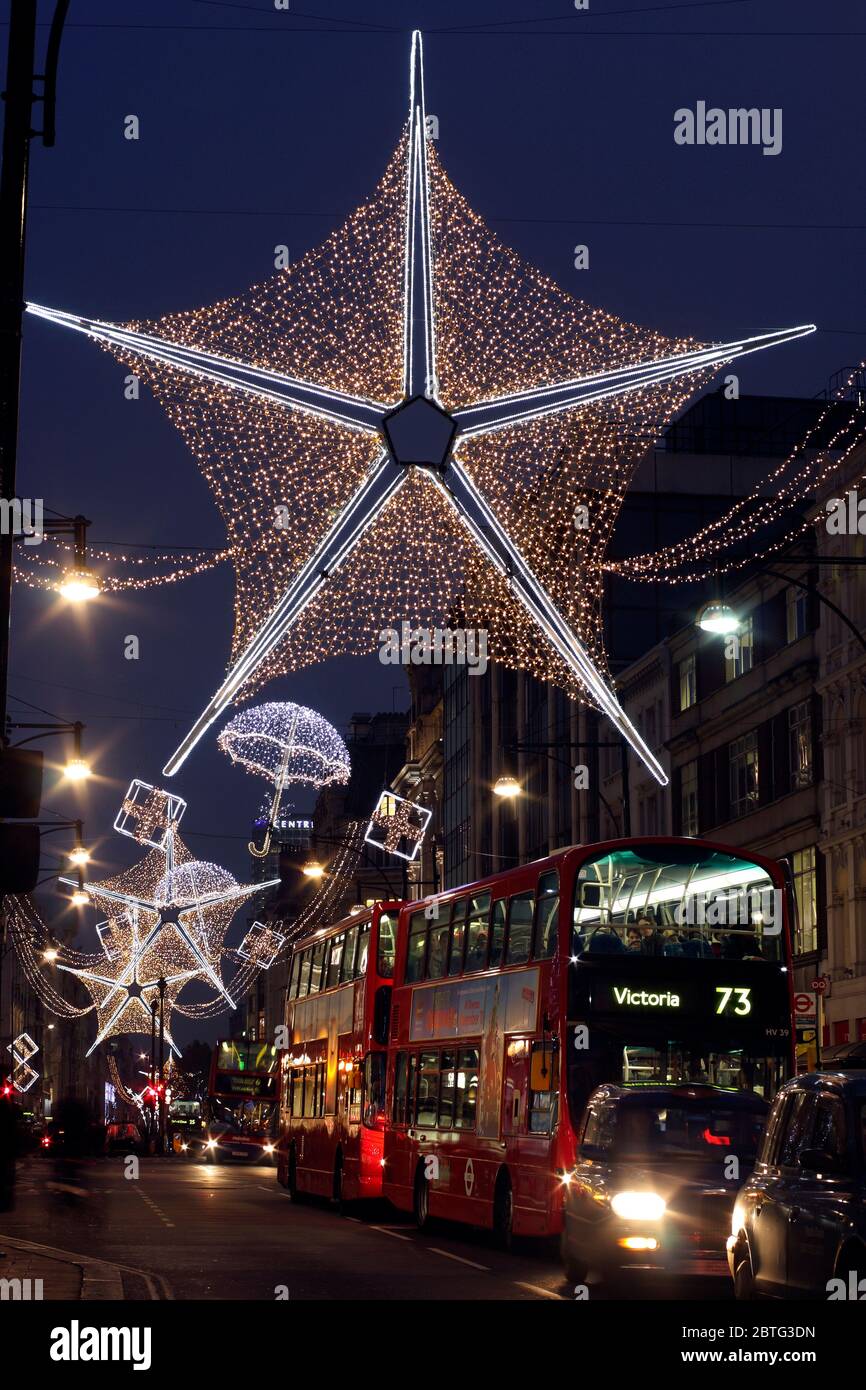 Christmas Lights, Oxford Street, London, England Stock Photo Alamy