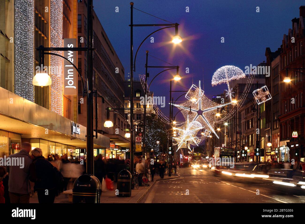 Christmas Lights, Oxford Street, London, England Stock Photo Alamy