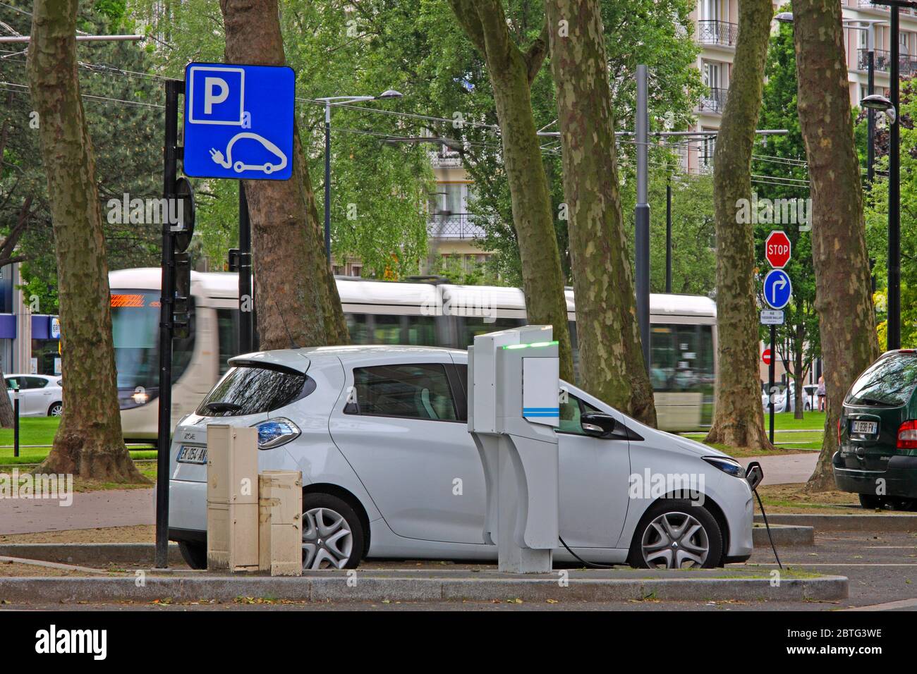 Electric Car, Le Havre, Normandy, France Stock Photo Alamy
