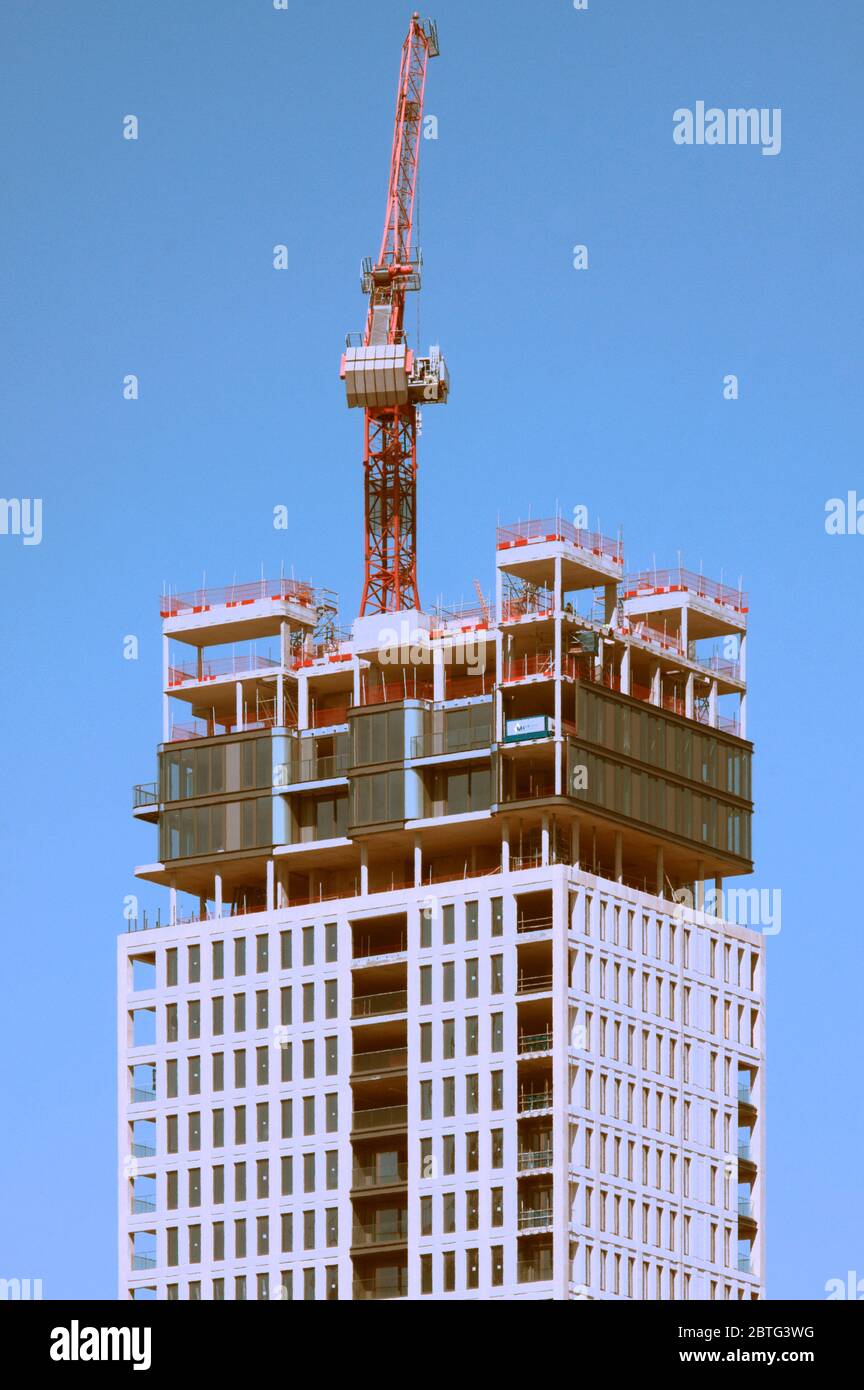 View of Penthouse construction, Stratford, London, England Stock Photo - Alamy