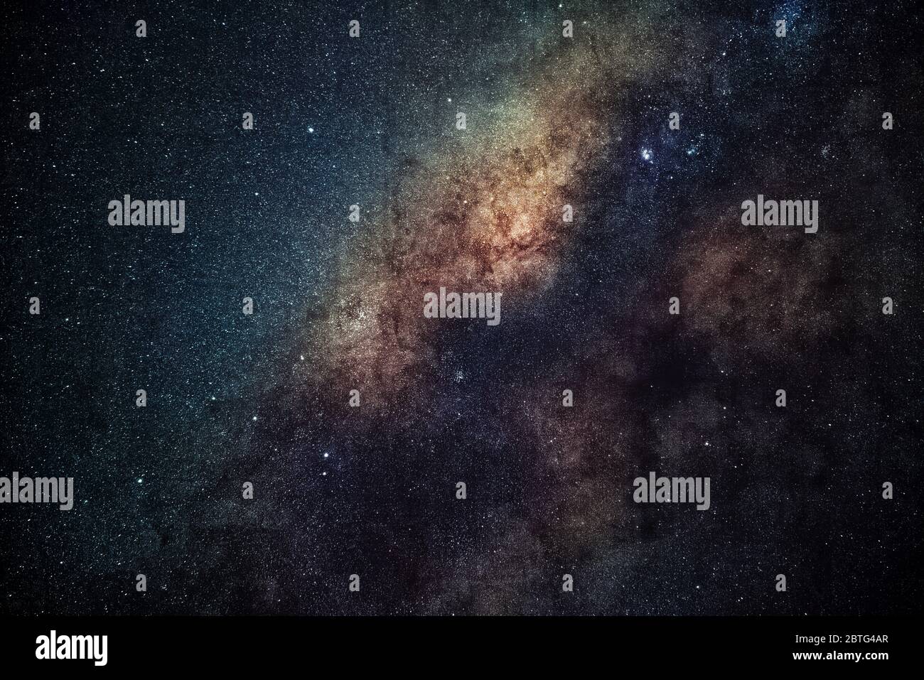A view of the Center of the Milky Way galaxy. Stock Photo
