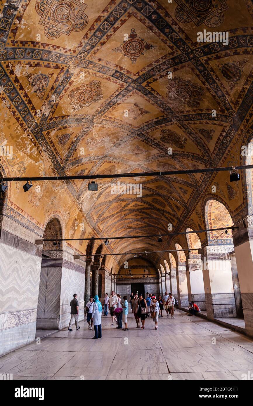 Interior decoration of Hagia Sophia Mosque, Istanbul Stock Photo