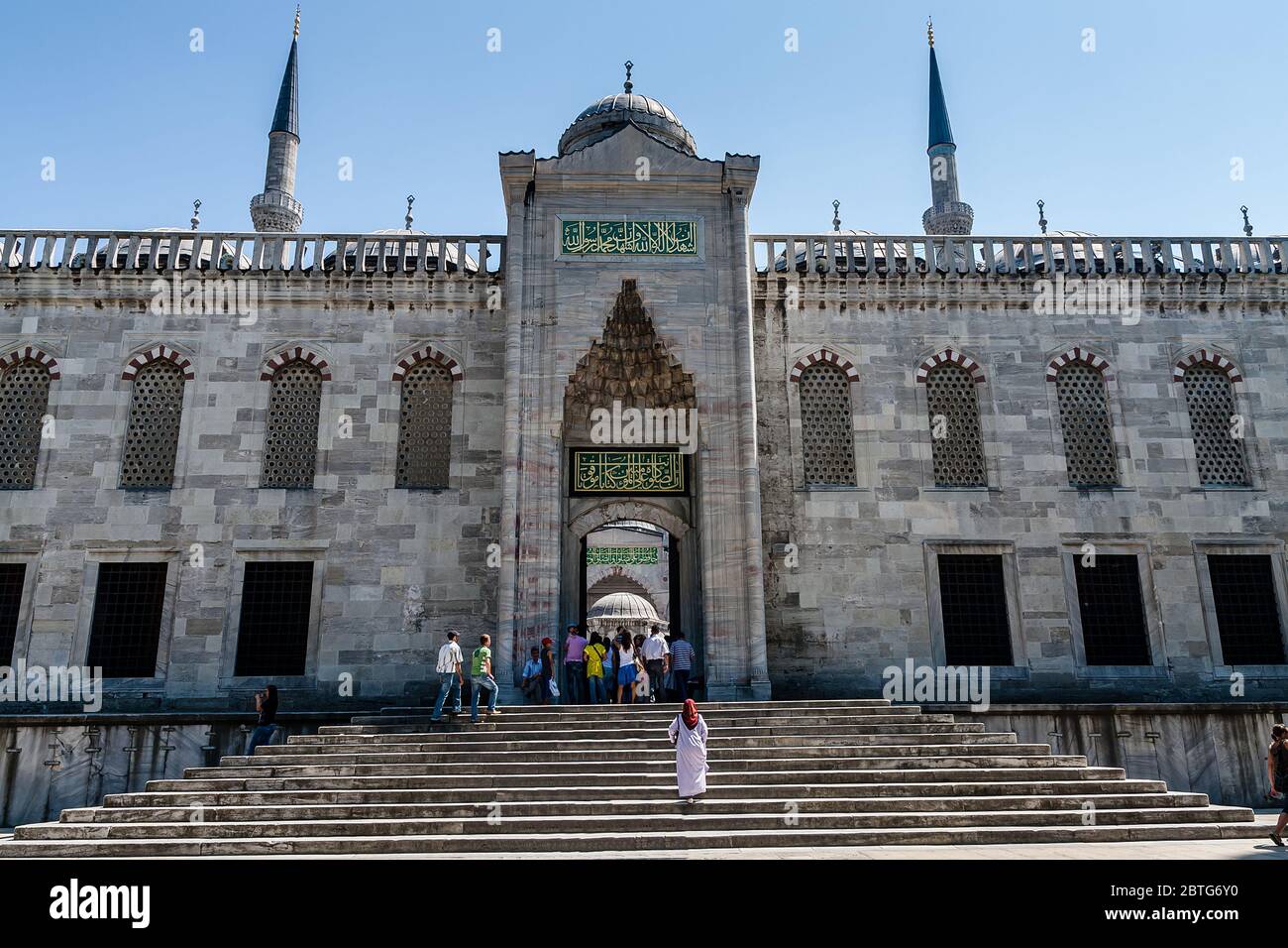 The entrance to Sultan Ahmed Mosque (Blue Mosque), Istanbul Stock Photo