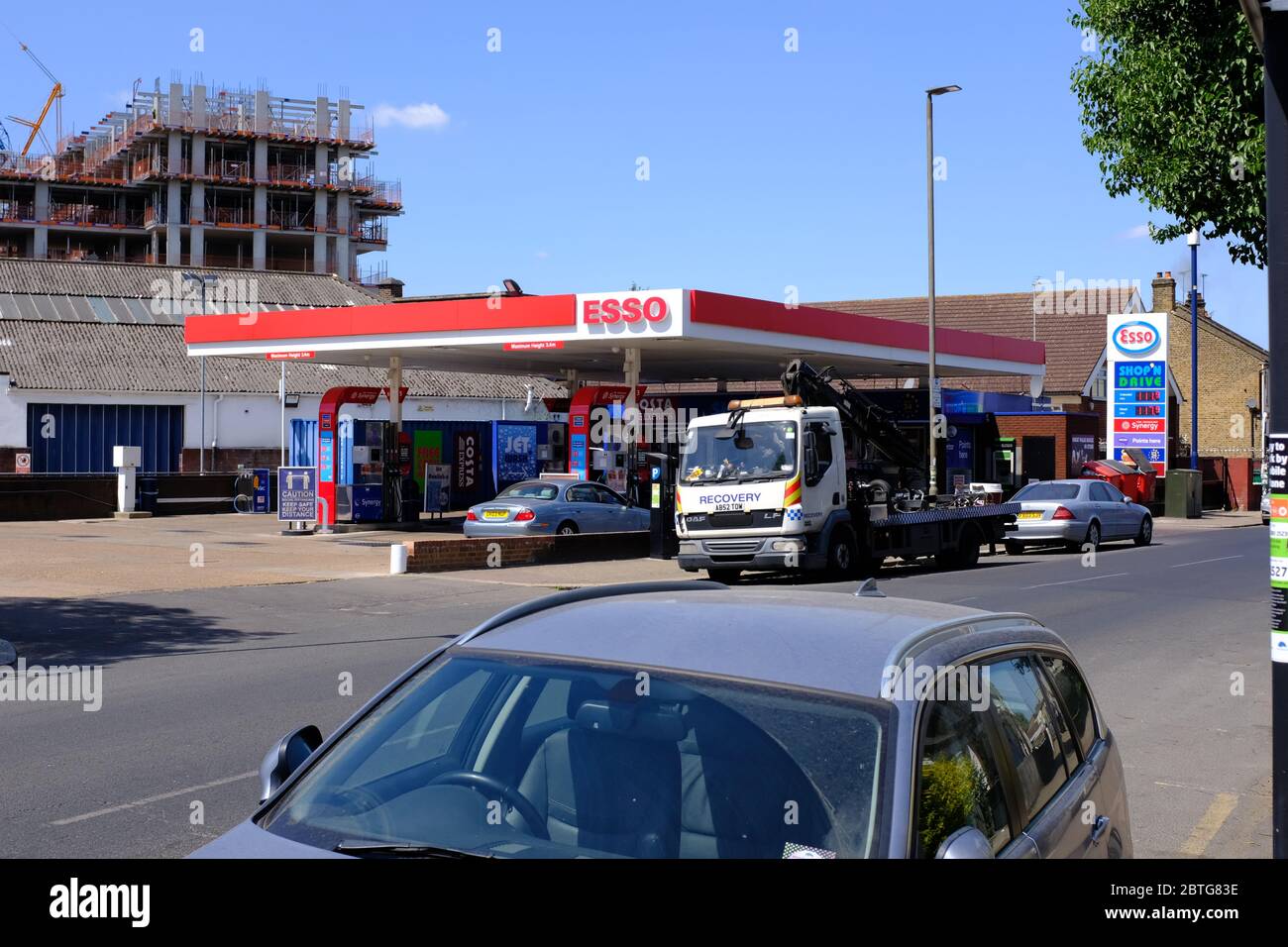 Esso Garage on Garratt Lane, Tooting/wimbledon border, London Stock