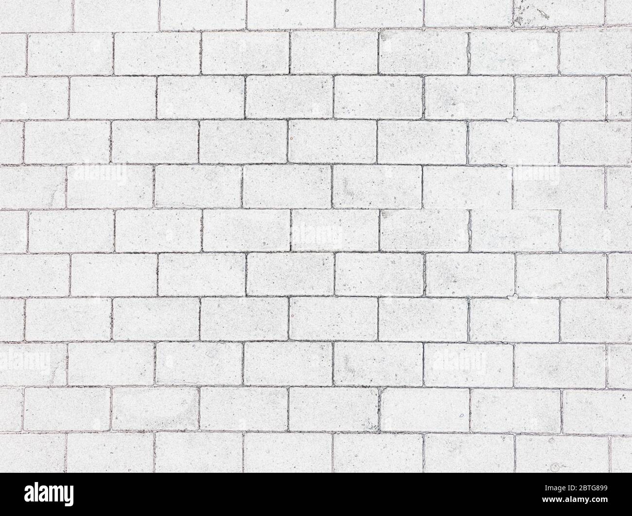 Abstract background white brick wall pattern with copy space Stock Photo