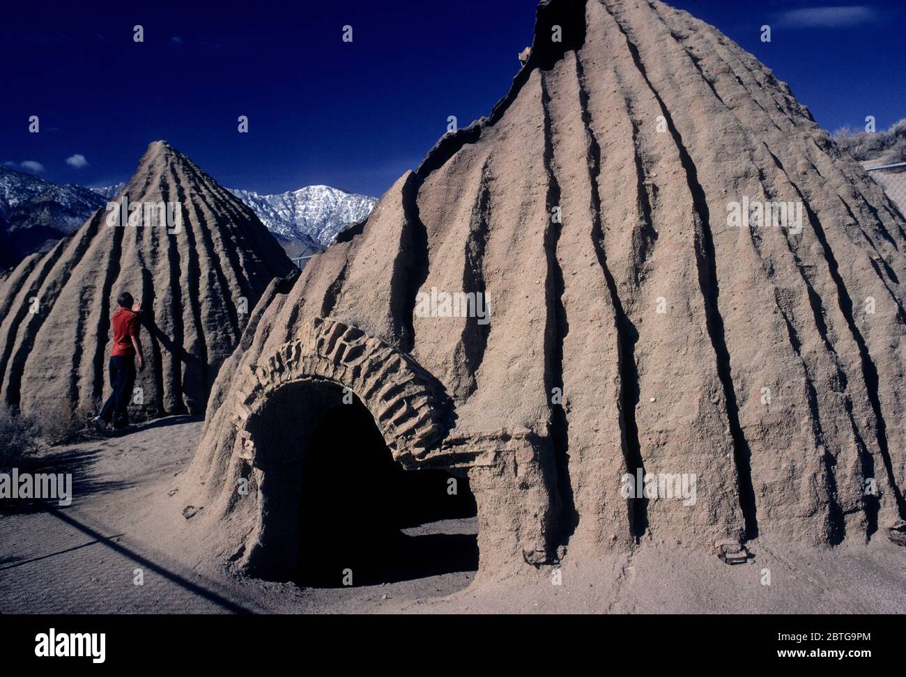 Beehive ovens, Owens Valley, California Stock Photo