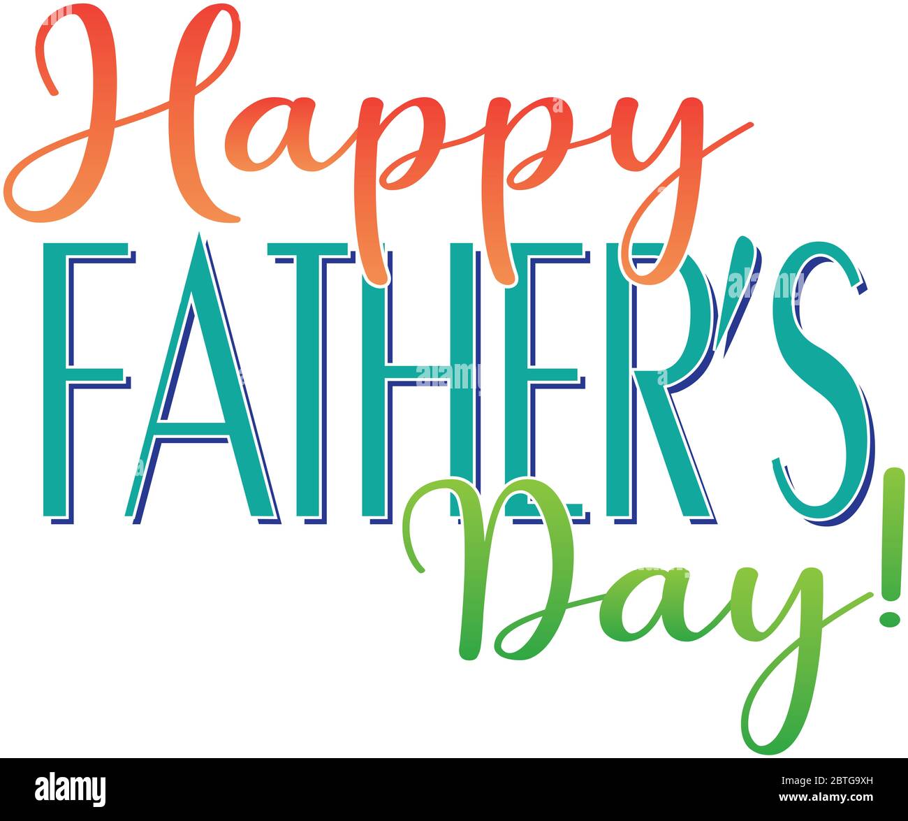 Happy Father's Day Text Banner Stock Photo