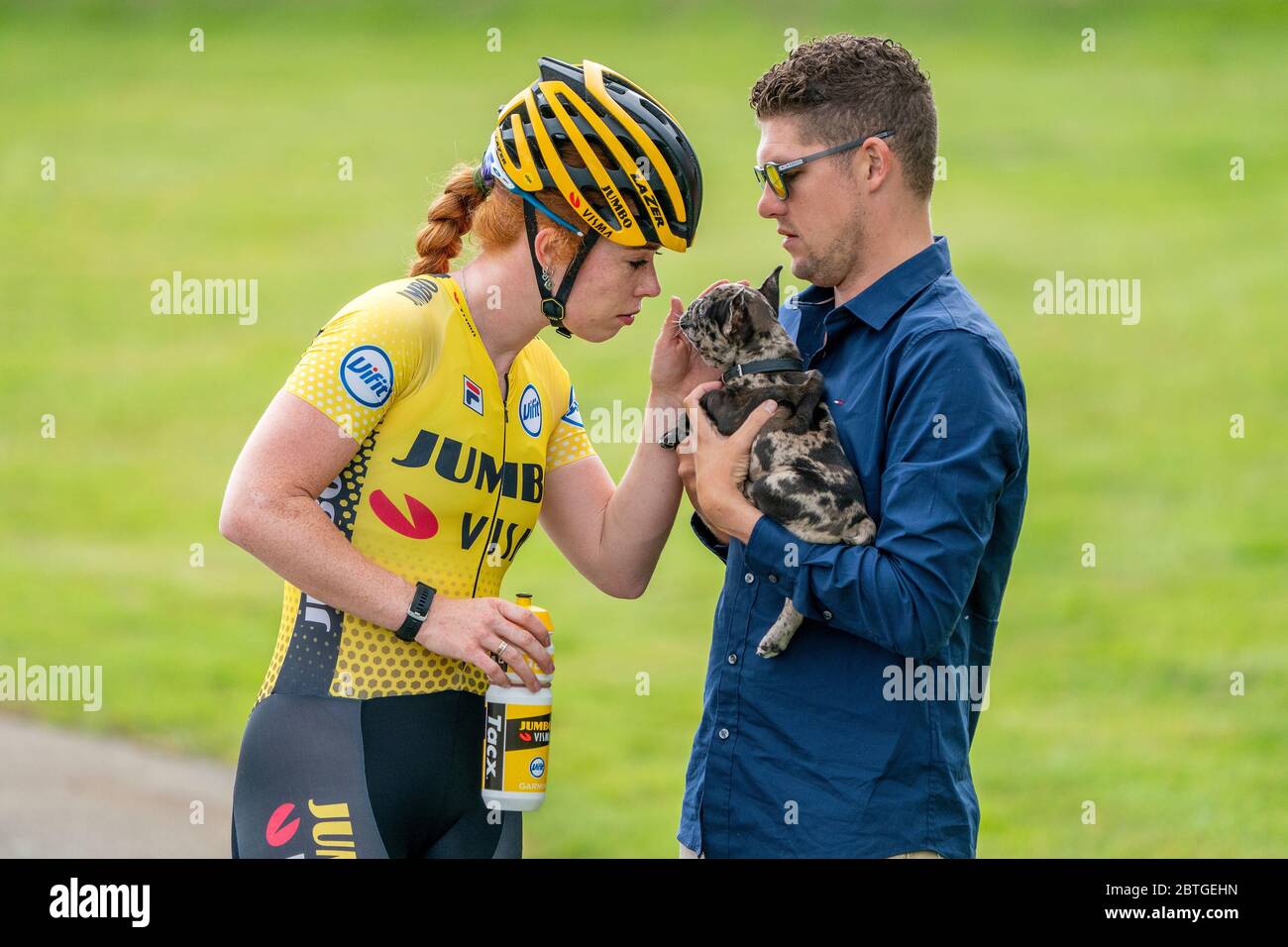 WOLVEGA, NETHERLANDS - MAY 20: Antoinette de Jong with fiancé Coen ...