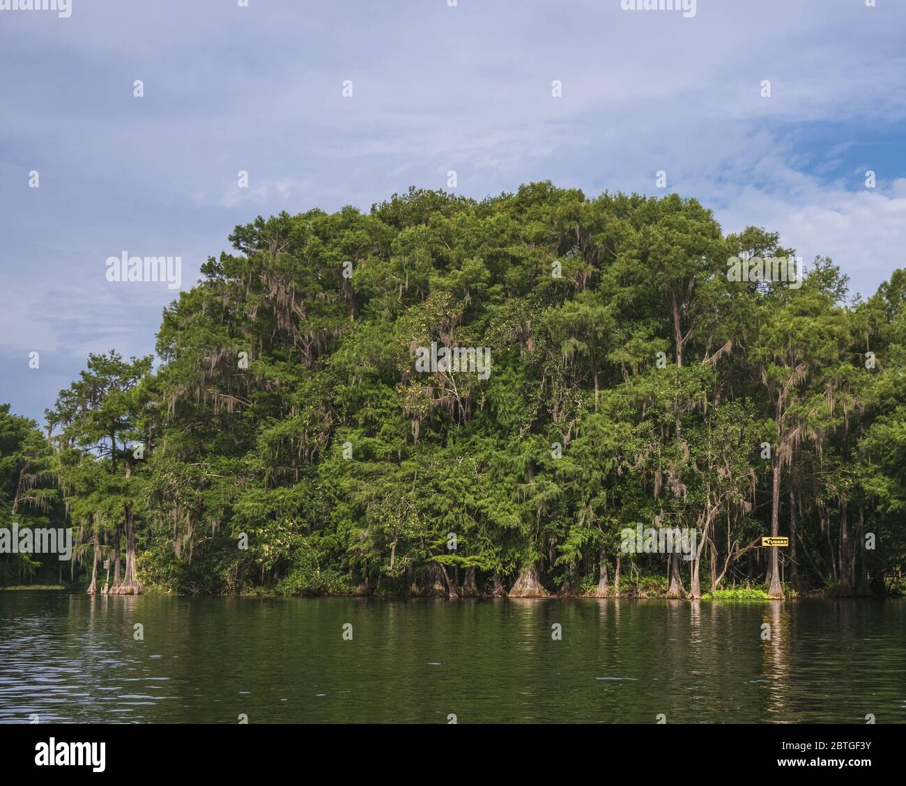 Scenic spring fed Rainbow River, Dunnlellon Florida. Marion County. A popular river attracting tourists for swimming, boating, and tubeing Stock Photo