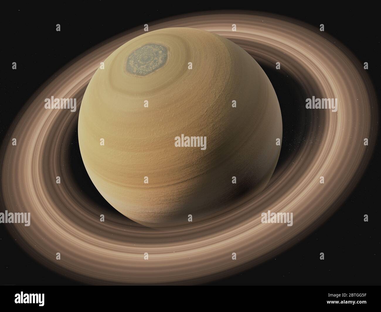 Saturn Planet with ring in outer space. 3D rendered illustration. Elements  of this image furnished by NASA Stock Photo - Alamy