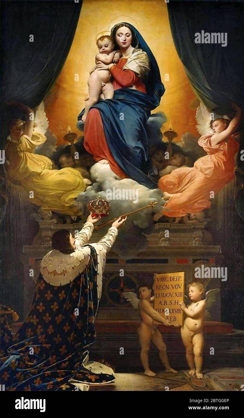 The Vow of Louis XIII (1824), Cathedral of Notre-Dame, Montauban - Jean-Auguste-Dominique Ingres, 1824 Stock Photo