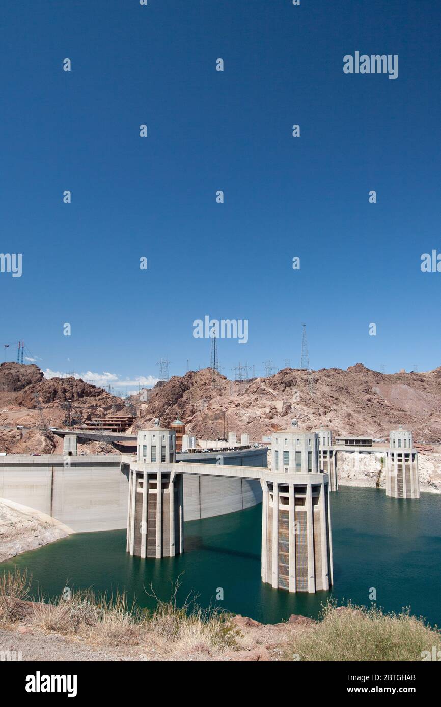 Hoover dam circa 2006. When you could still drive over it Stock Photo