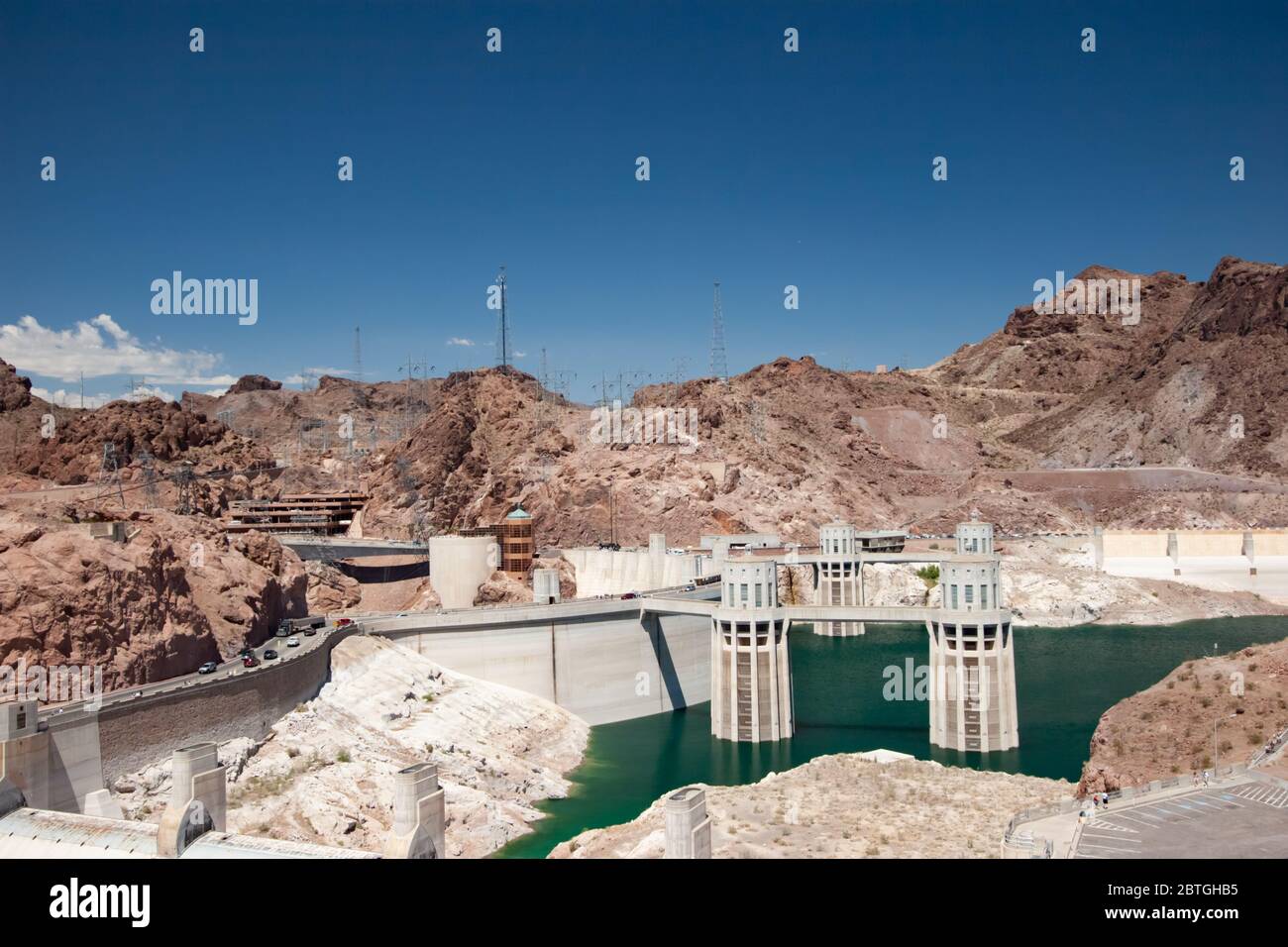 Hoover dam circa 2006. When you could still drive over it Stock Photo