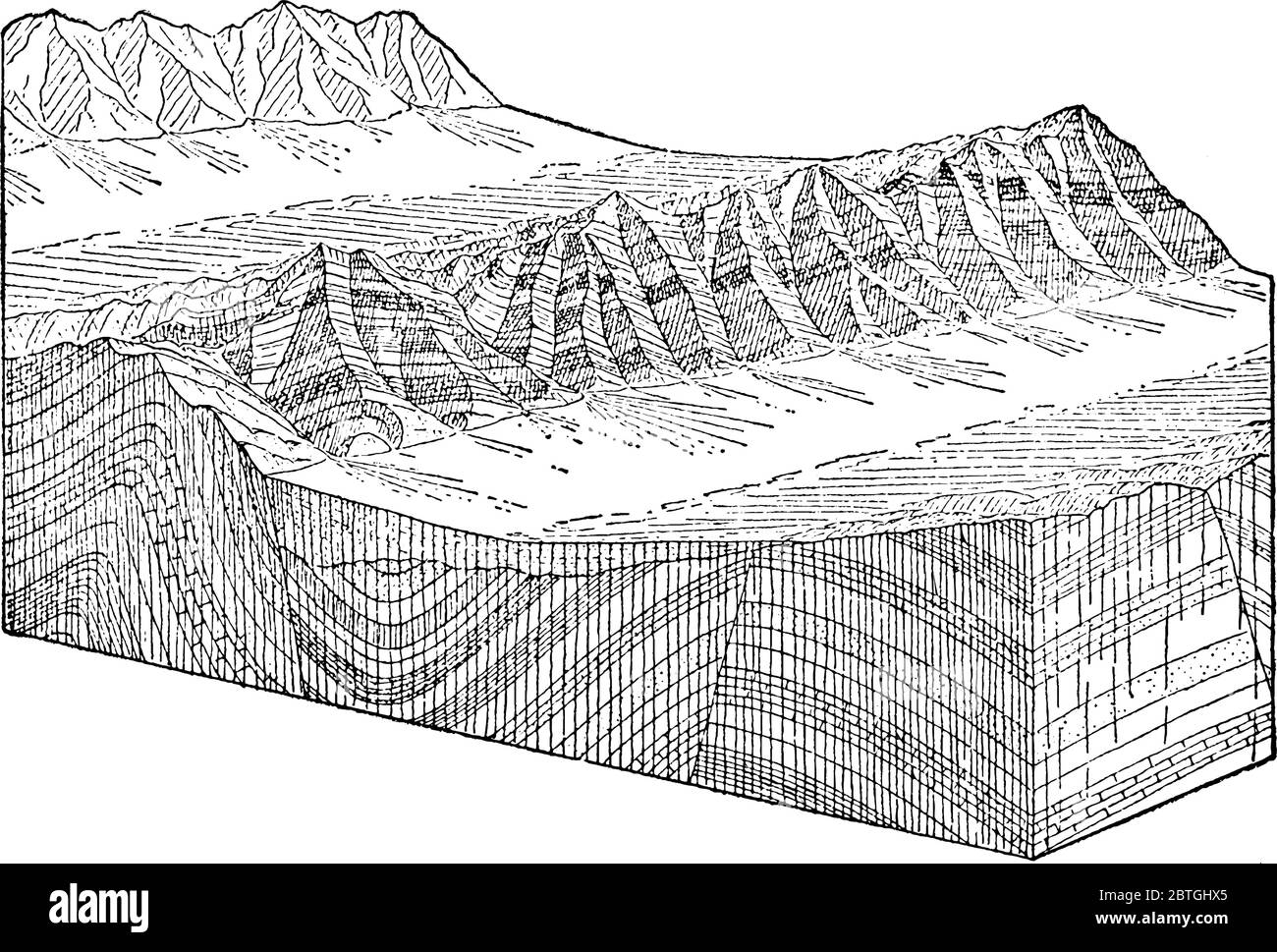 Fault block mountain Black and White Stock Photos & Images - Alamy