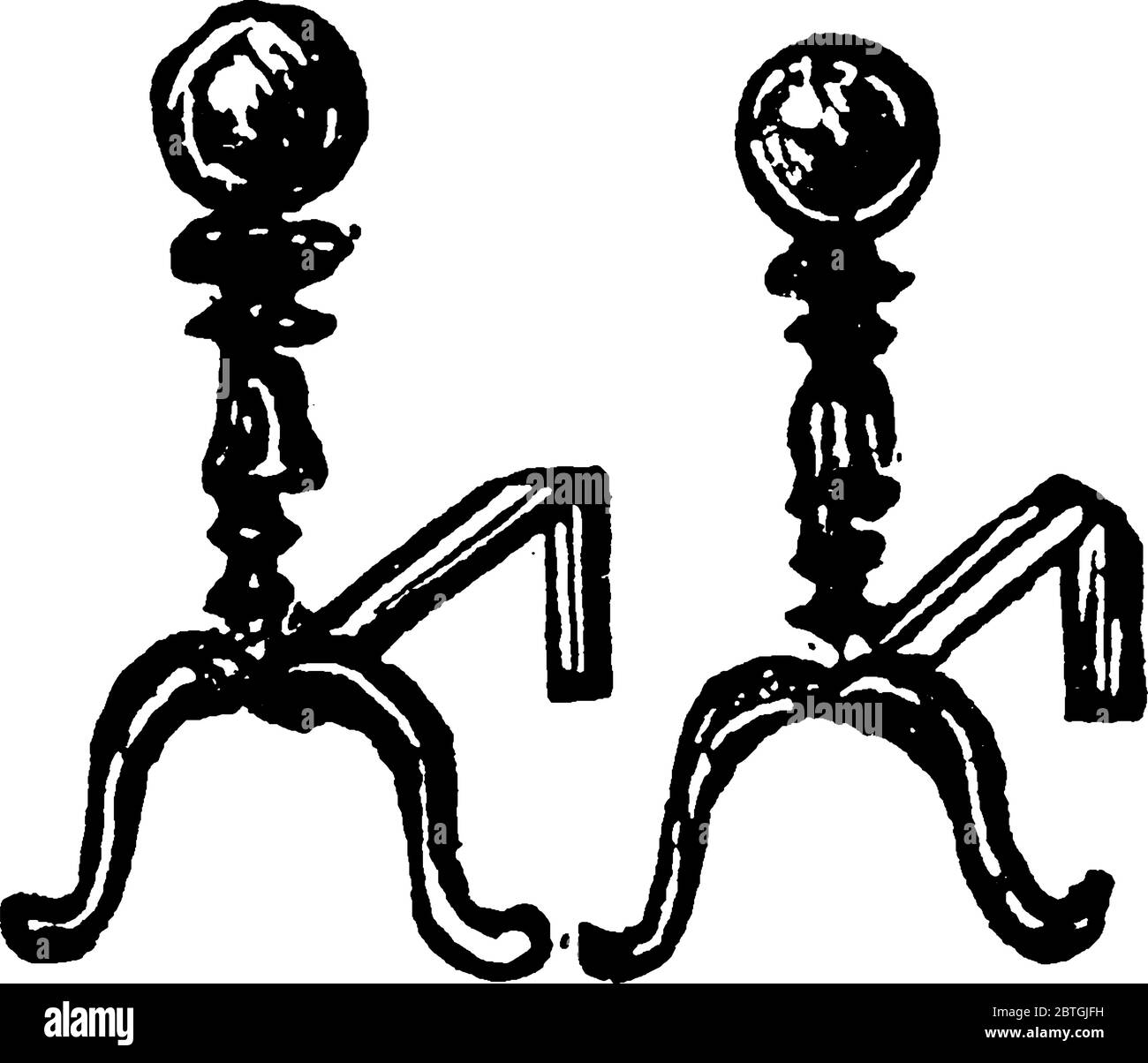 Andiron pair Stock Vector Images Alamy