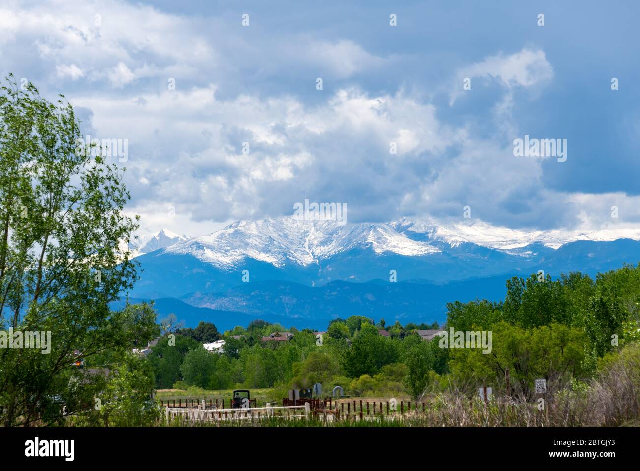 Colorado Front Range From St. Vrain State Park Stock Photo Alamy