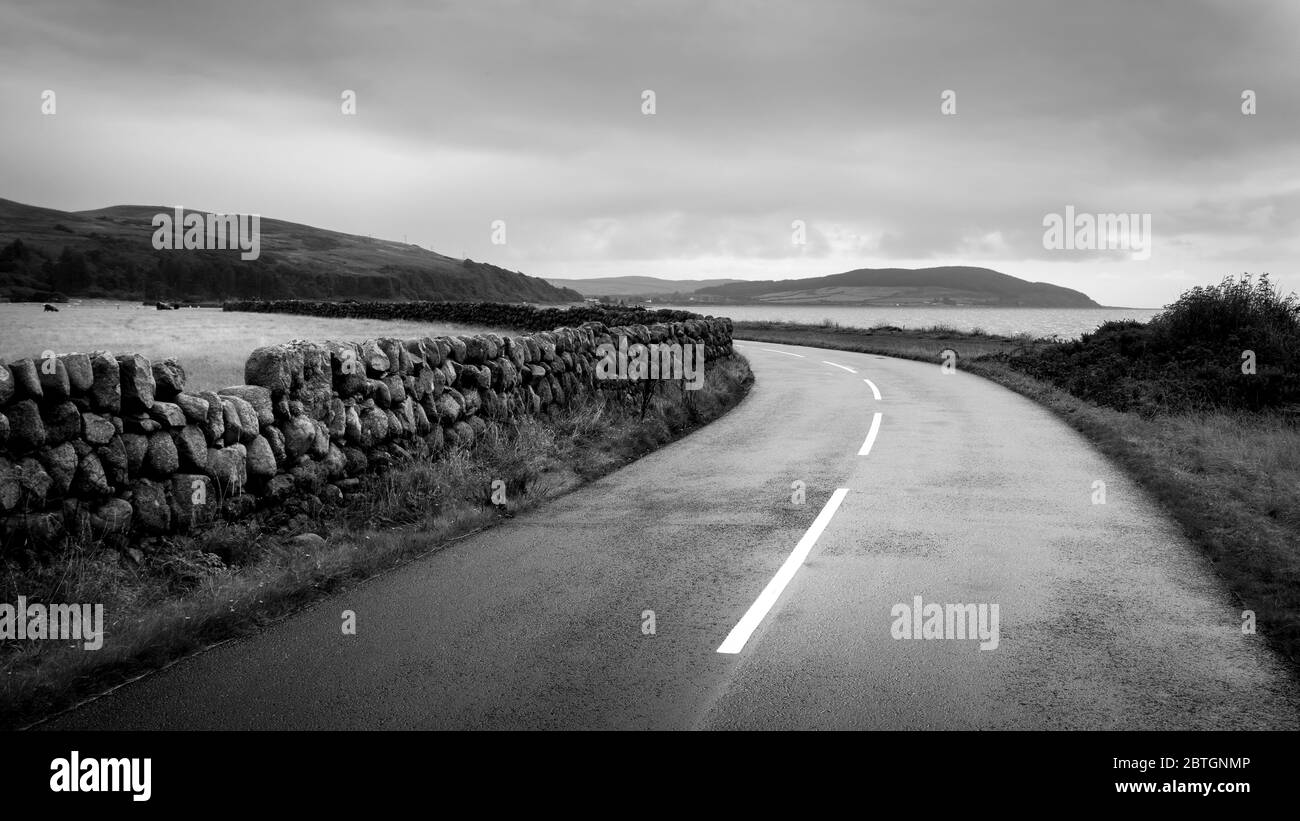road in the scottish highland Stock Photo