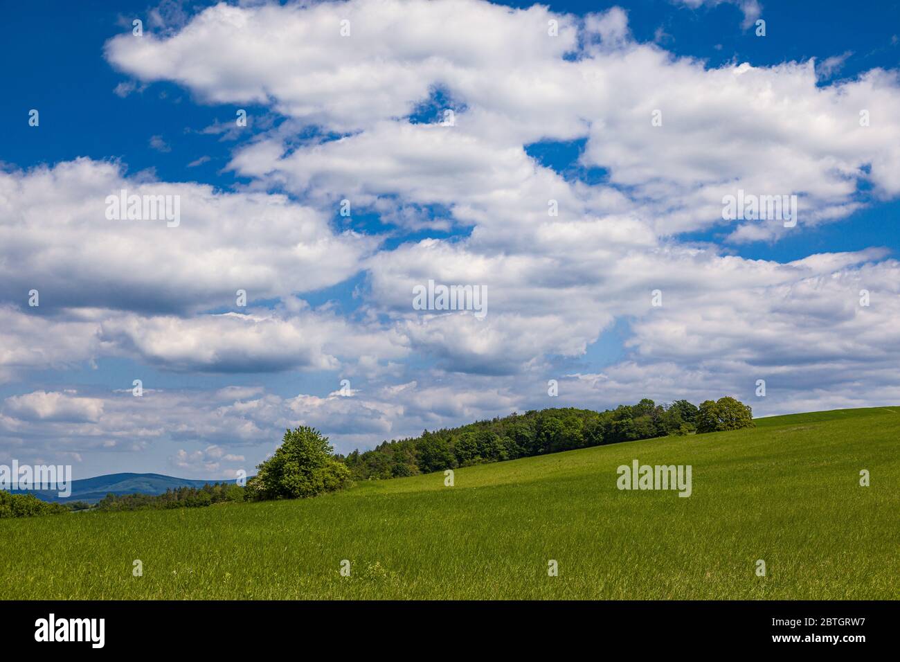 Landscape around the town of Myjava, Slovakia Stock Photo