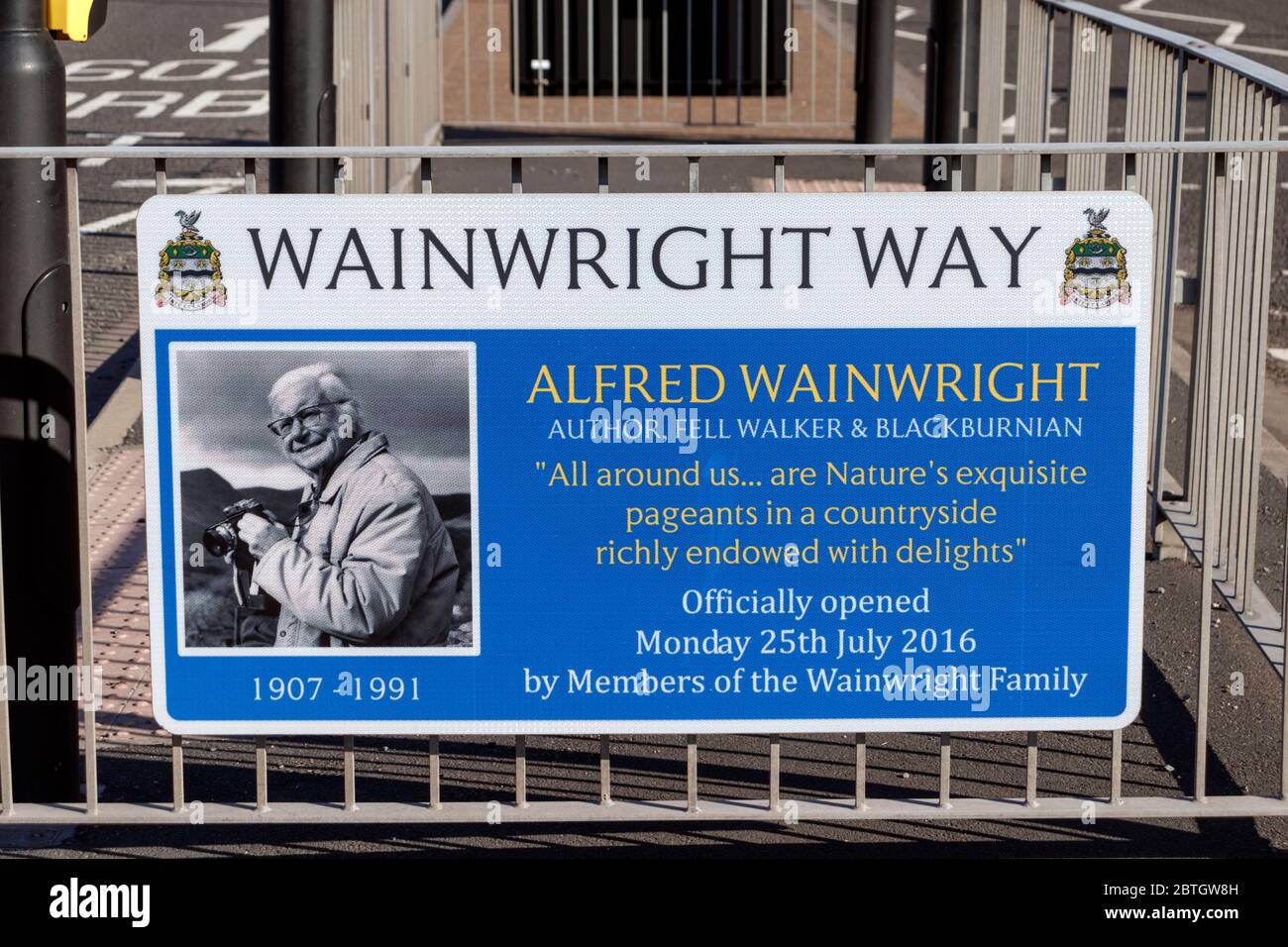 Wainwright Way sign Stock Photo Alamy