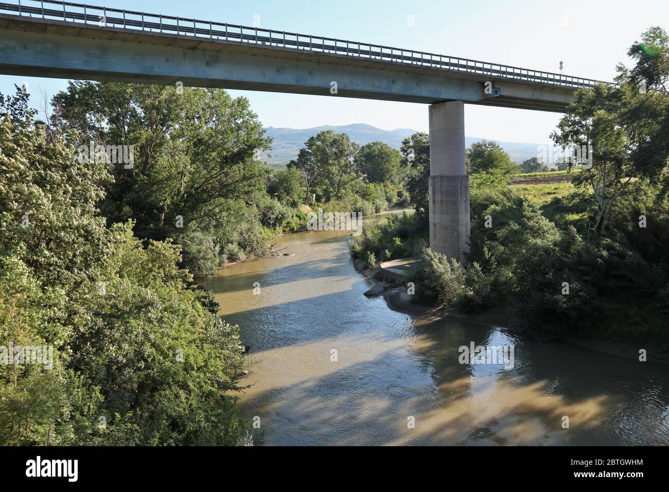 Solopaca - Viadotto sul fiume Calore Stock Photo