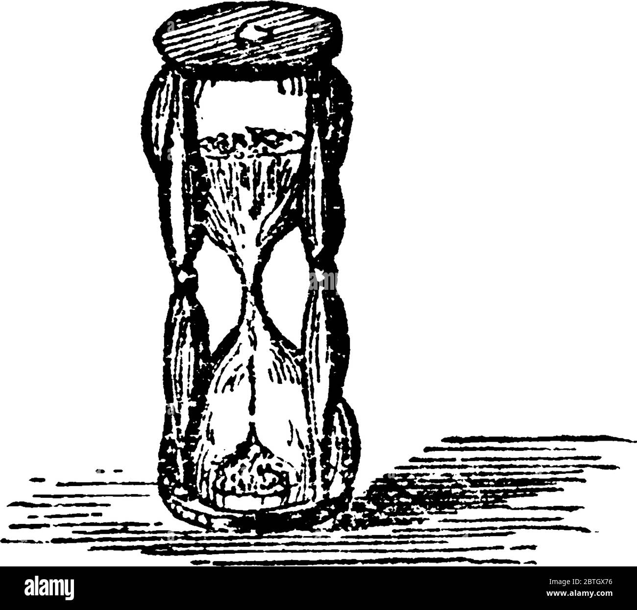 An hourglass is a device used to measure the passage of time, vintage