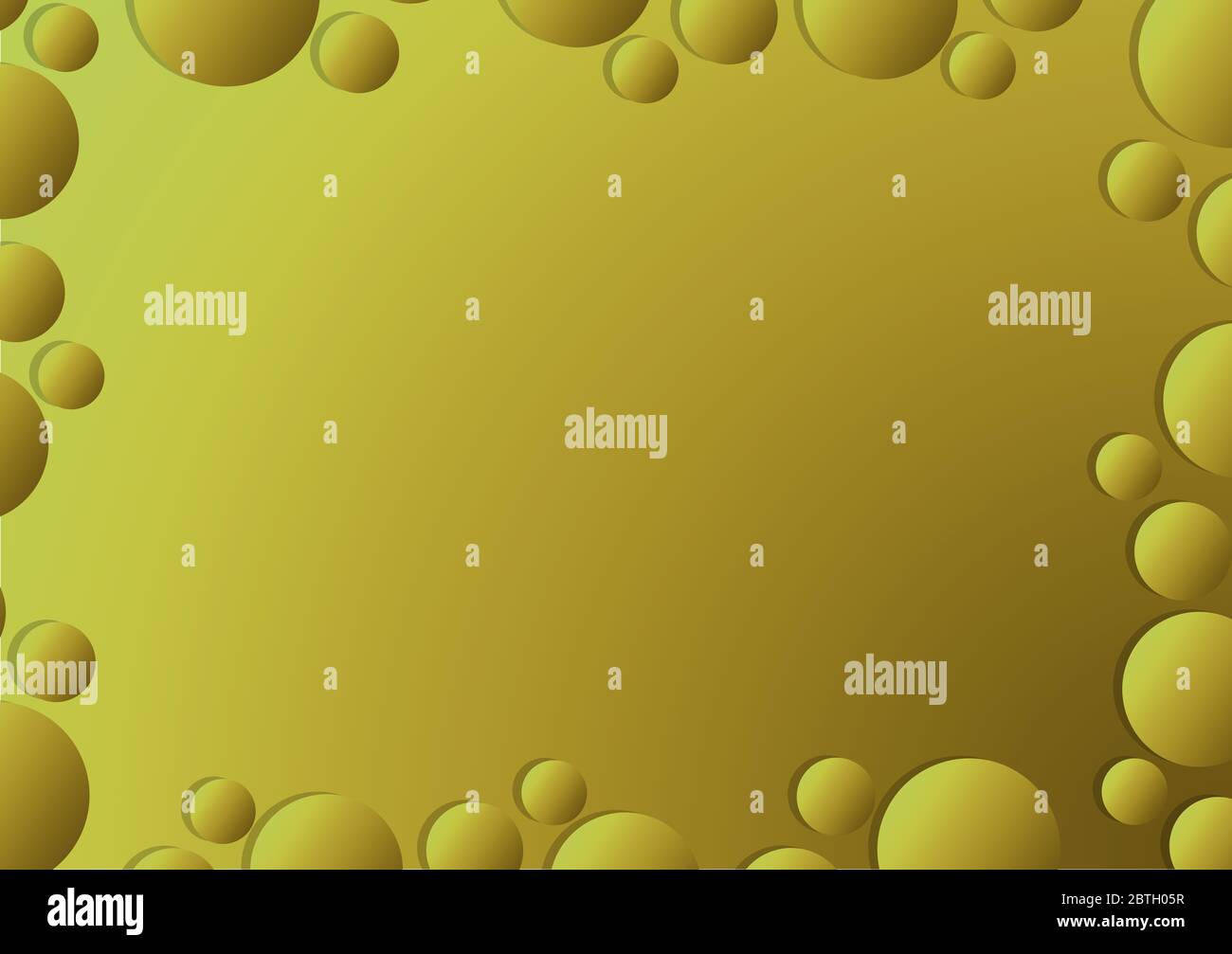 Yellow Abstract Empty Gradient Circles Frame With Gradient Background. For ChildBaby Photo