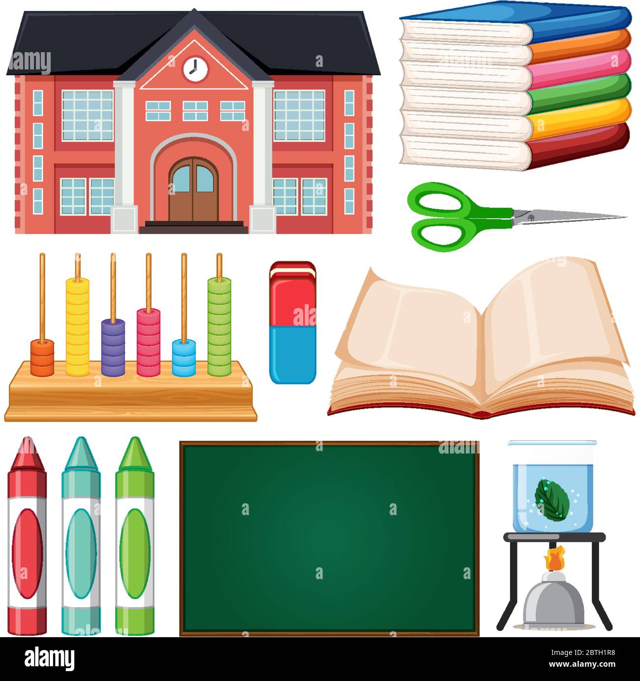Set of stationary tools and school illustration Stock Vector Image & Art Alamy