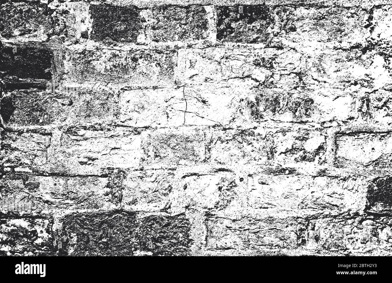 Distressed overlay texture of old brick wall, grunge background ...
