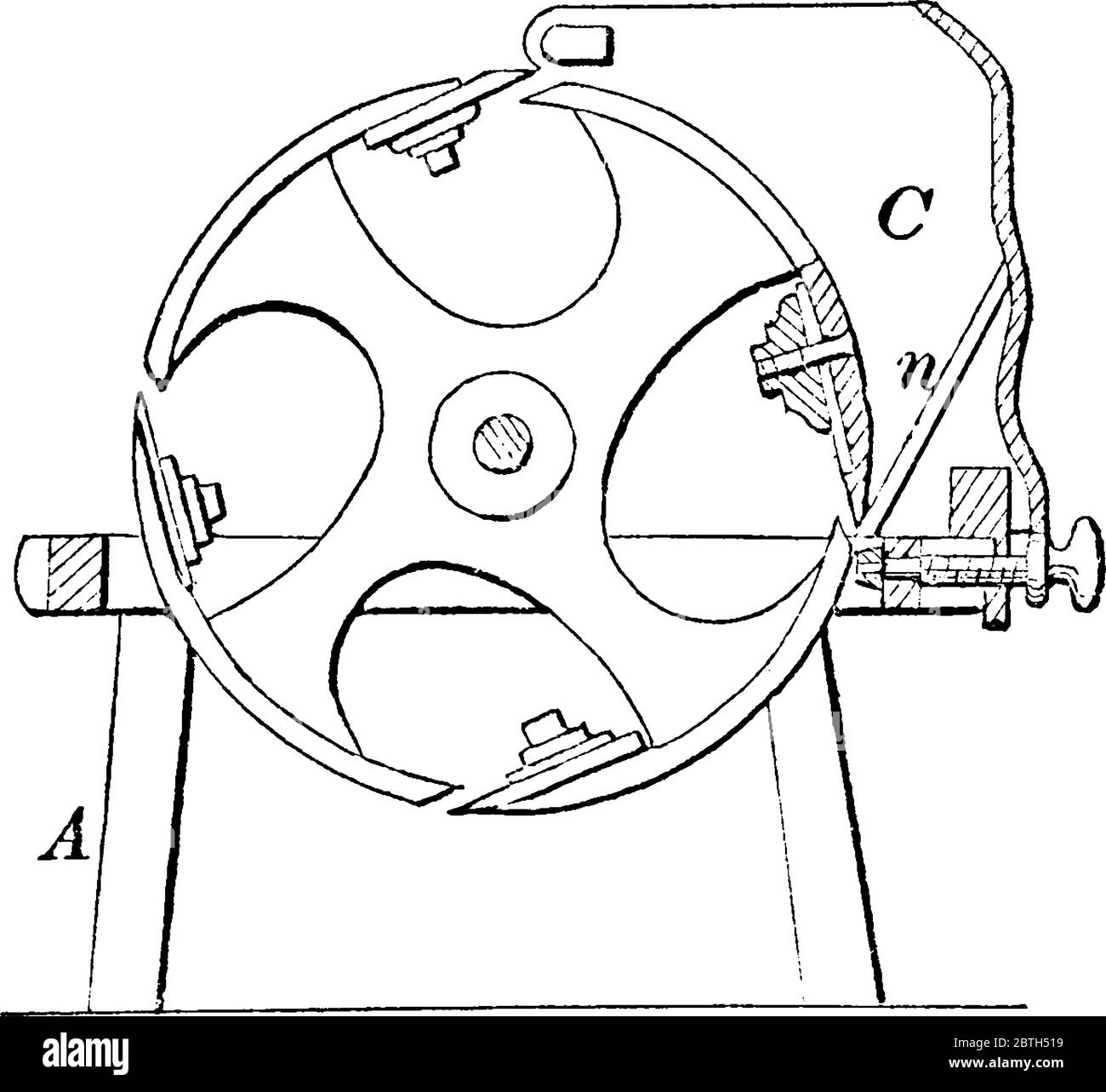 Diagram Of Grooved Pulley Having Grooves Which Guide The Inner Belt Vintage Line Drawing Or Diagram Of Grooved Pulley Having Grooves Which Guide The Inner Belt Vintage Line Drawing Or