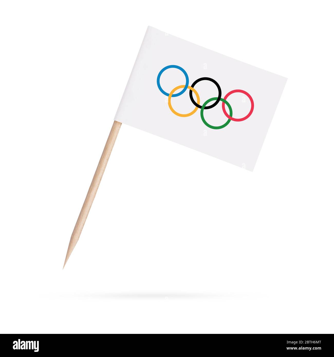 Olympic Miniature paper flag. Isolated toothpick flag pointer on white ...
