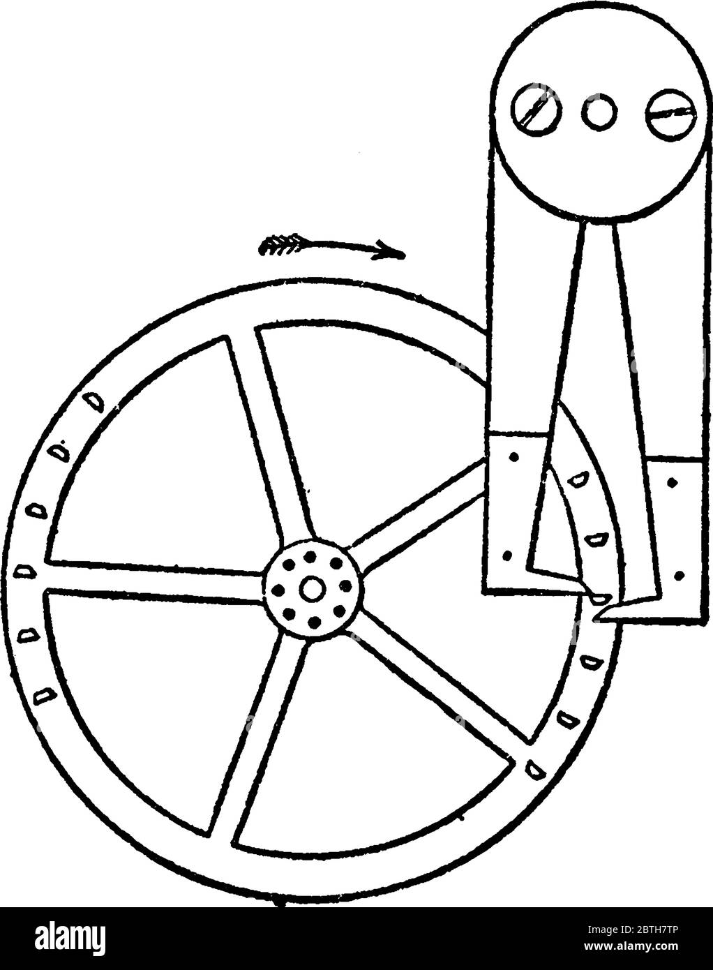 A typical representation of Pin-Wheel Escapement, vintage line drawing or  engraving illustration Stock Vector Image & Art - Alamy