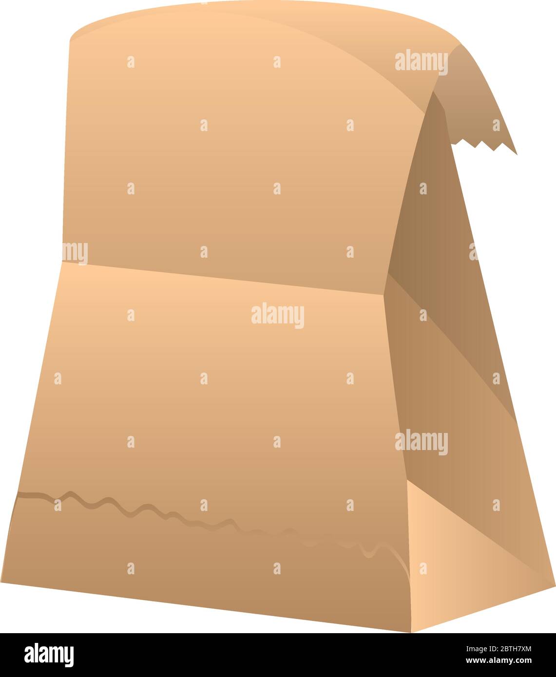 craft paper bag packaging on white background vector illustration