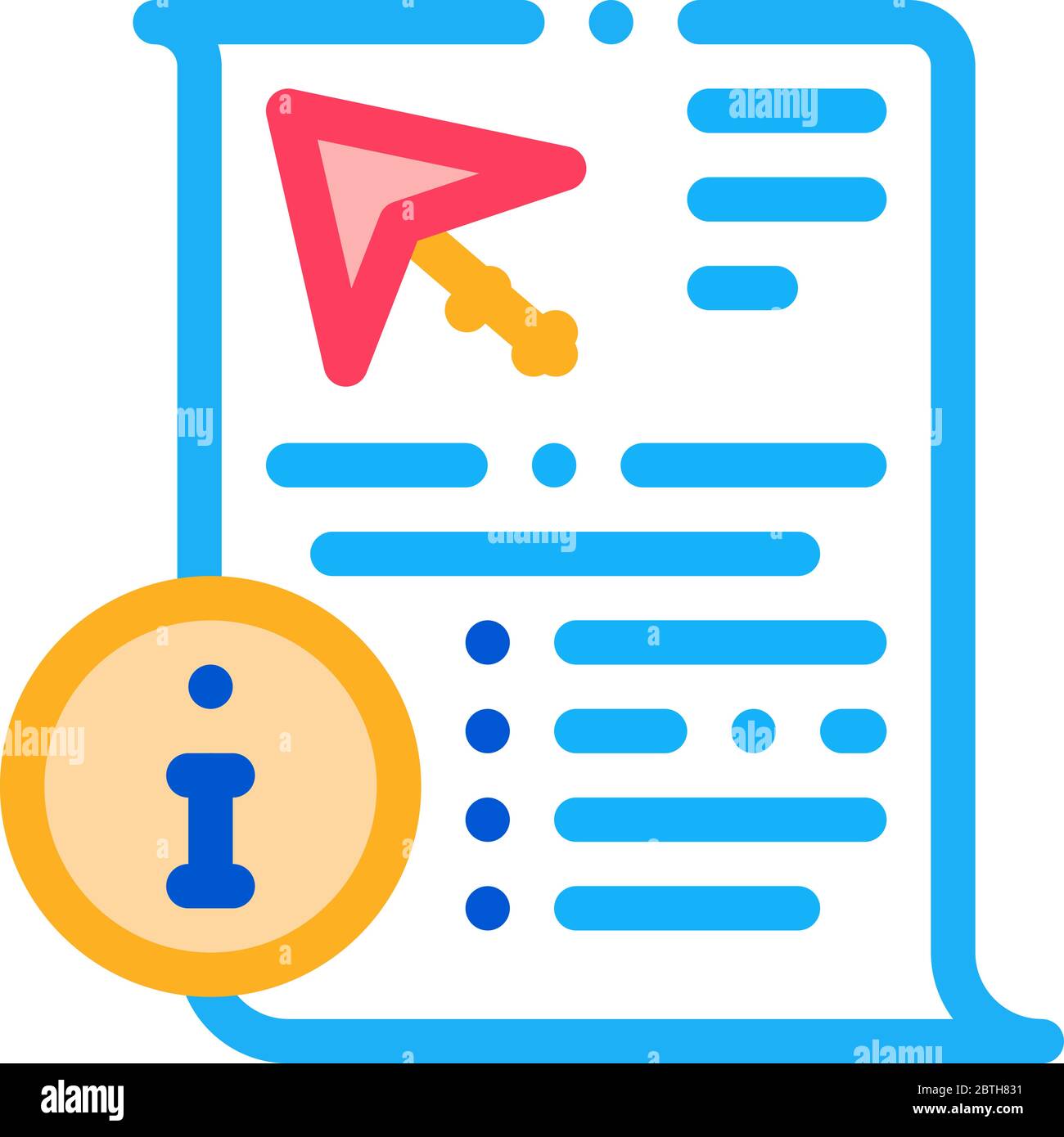 information sheet about kite icon vector outline illustration Stock Vector