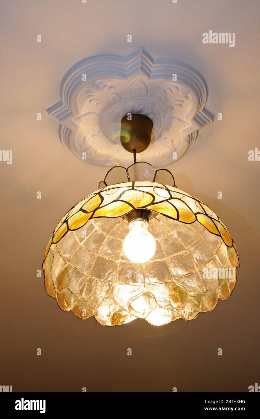Ceiling light and shade. Stock Photo