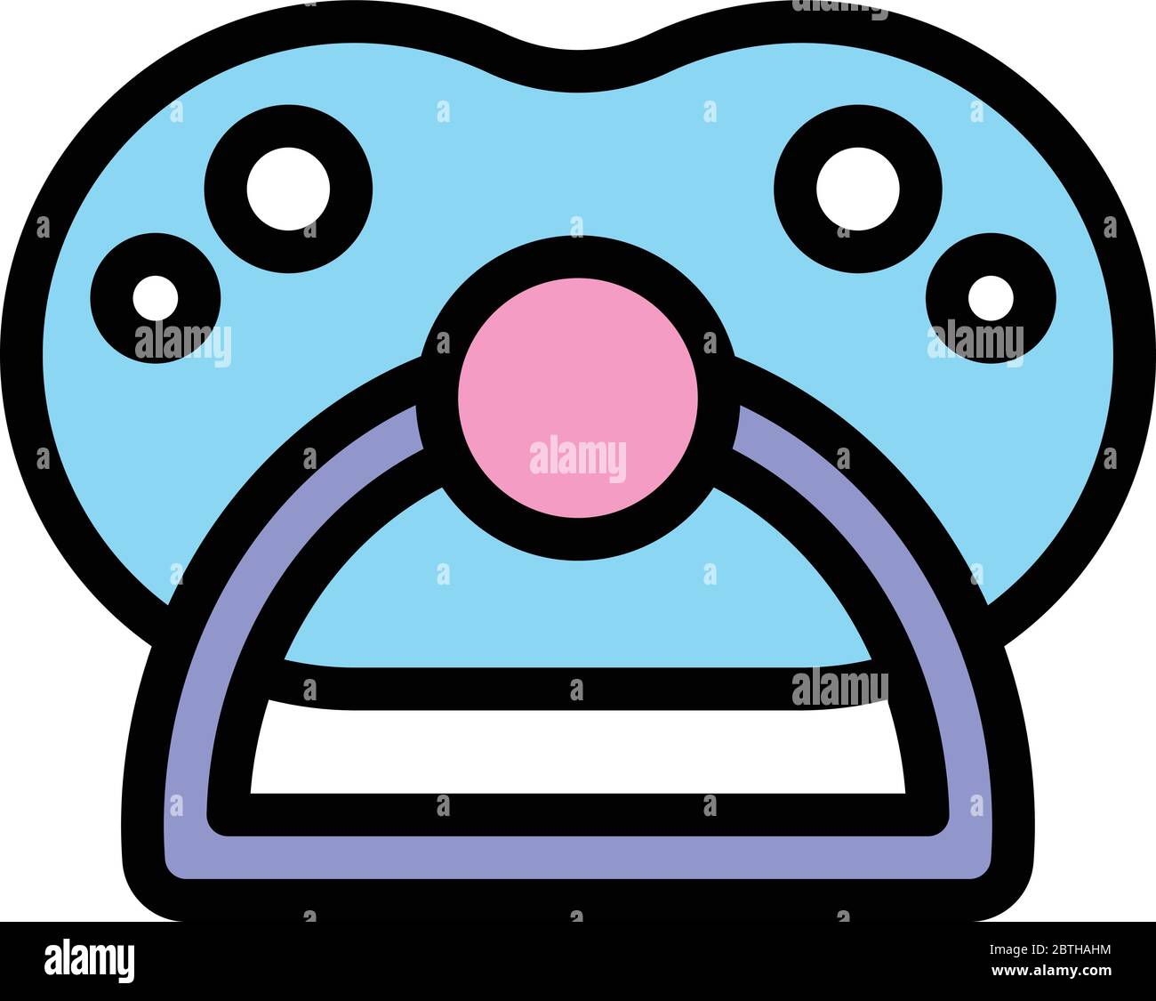 Plastic pacifier icon. Outline plastic pacifier vector icon for web ...