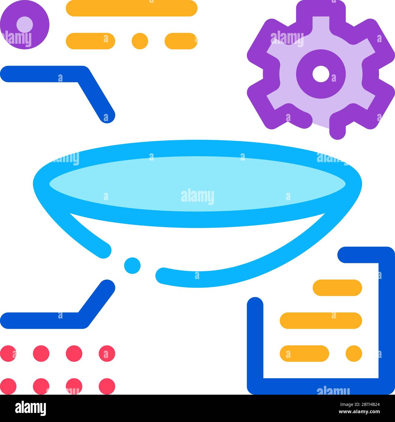 parsing lens research icon vector outline illustration Stock Vector ...