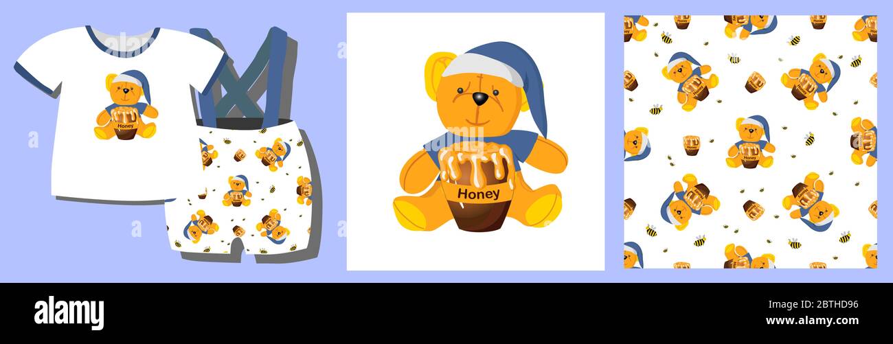 bear print baby clothes