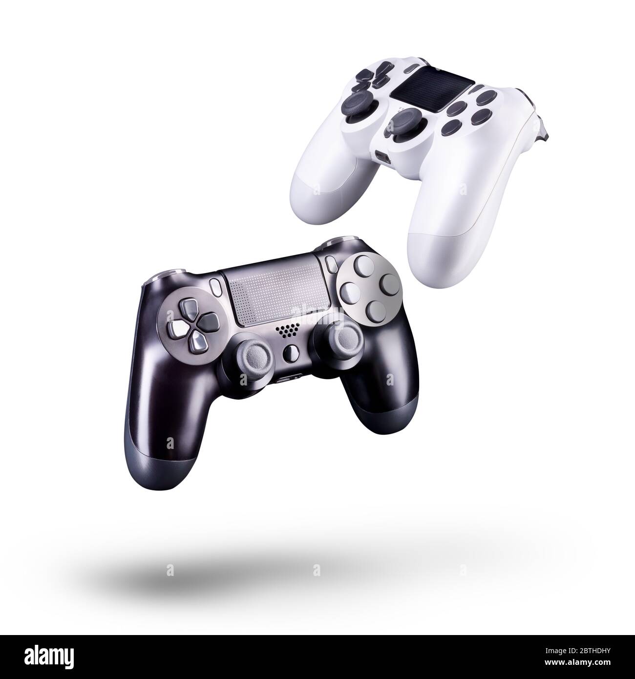 Set of video game joysticks gamepad isolated on a white background ...